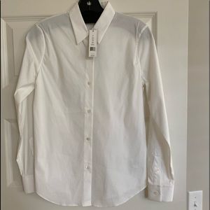Brand new Theory white collared shirt